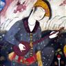Figure 6: The Safavid musician plays an instrument which looks like the setar but has six strings
