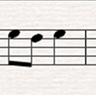 Figure 2: The same song transcribed in western notation
